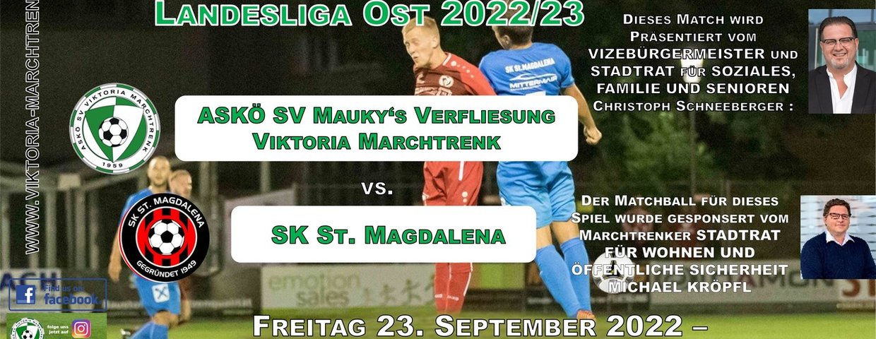 Vorschau auf das KM-Spiel gegen SK St. Magdalena !!!