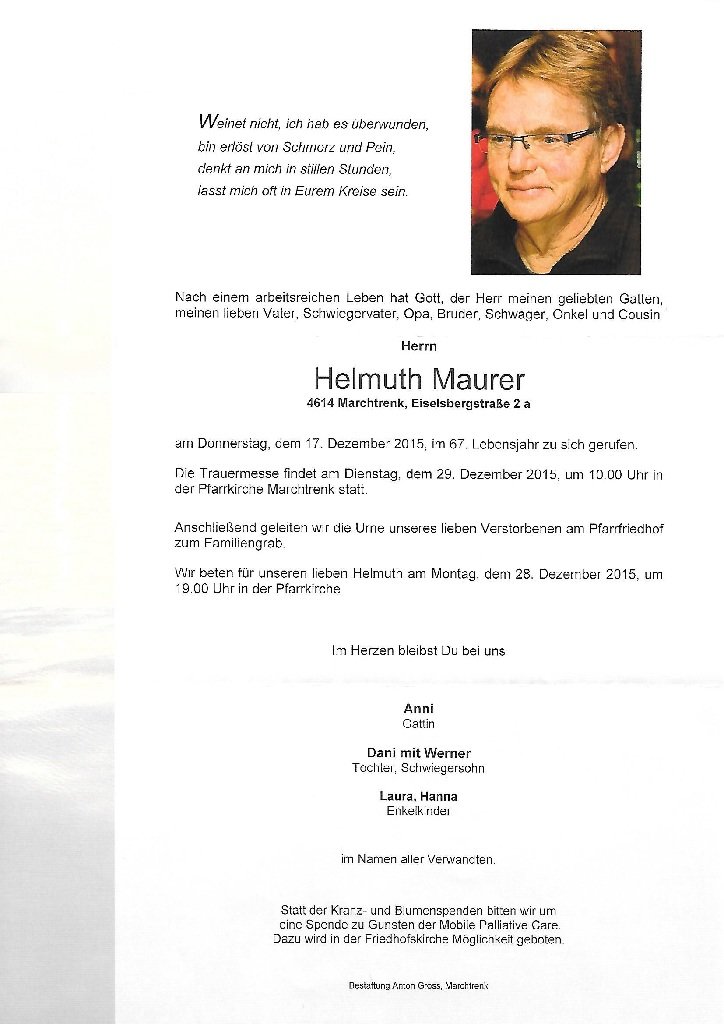 Partezettel Helmuth Maurer